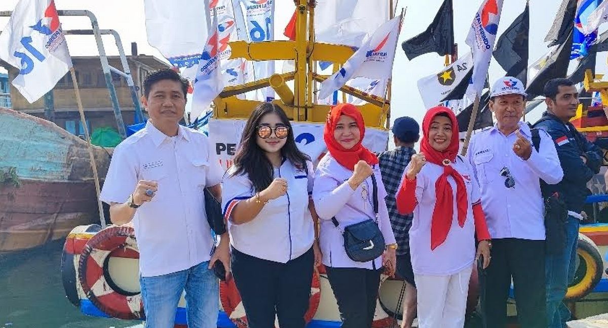 Festival Perahu Kirab Pemilu 2024, Perindo Lampung Ikut Sosialisasi Pesta Demokrasi
