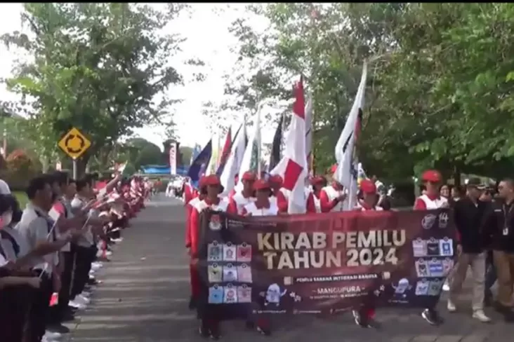 Kirab Bendera Pemilu 2024 di Bali, Partai Perindo Badung Ajak Warga Tak Golput 