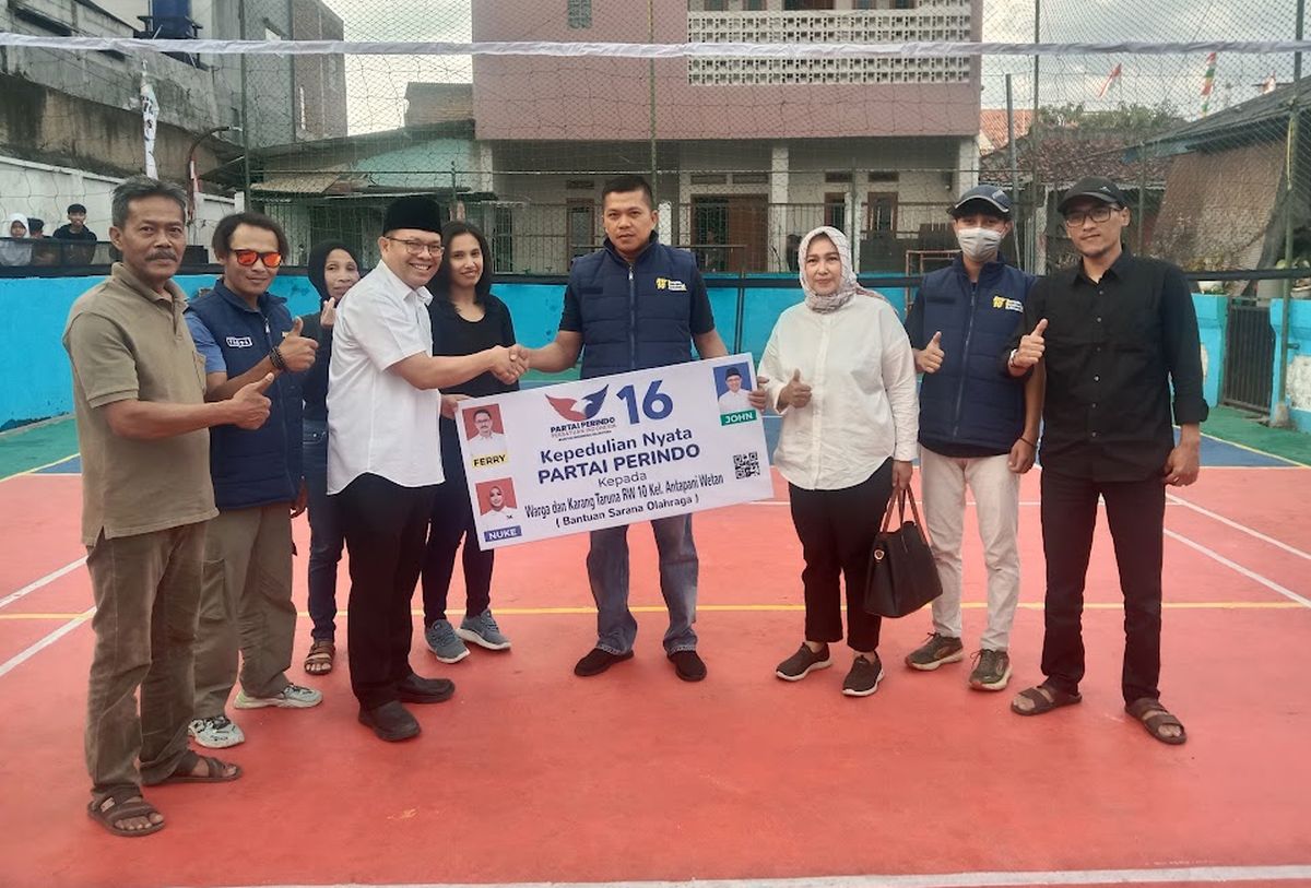 Lapangan Direnovasi, Warga Bandung Rasakan Manfaat Nyata Bantuan Partai Perindo