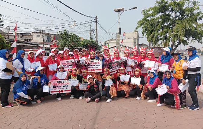 Meriahkan HUT RI ke-78, Partai Perindo Depok Gelar Lomba Senam Jantung Sehat