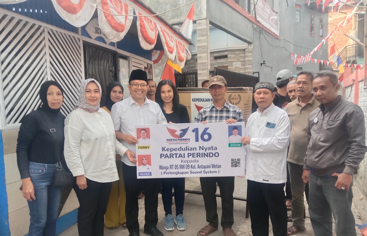 Penuhi Kebutuhan Warga, Bacaleg Partai Perindo Berikan Sound System di Antapani Bandung