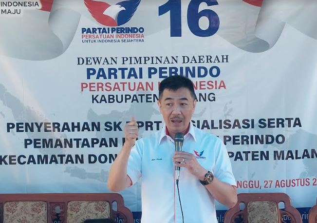 Pesan Ketua DPP Partai Perindo saat Pelantikan DPRt se-Kecamatan Donomulyo Malang
