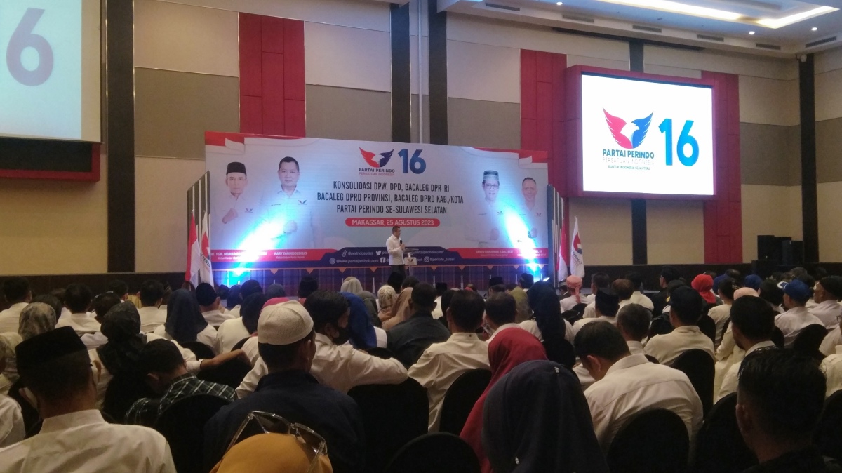 Pimpin Konsolidasi Perindo Se-Sulsel, HT Jelaskan Keunggulan KTA Berasuransi