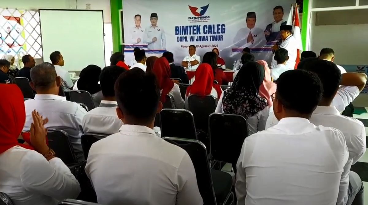 Ratusan Bacaleg Partai Perindo Dapil 7 Jatim Ikuti Bimtek Hadapi Pemilu 2024