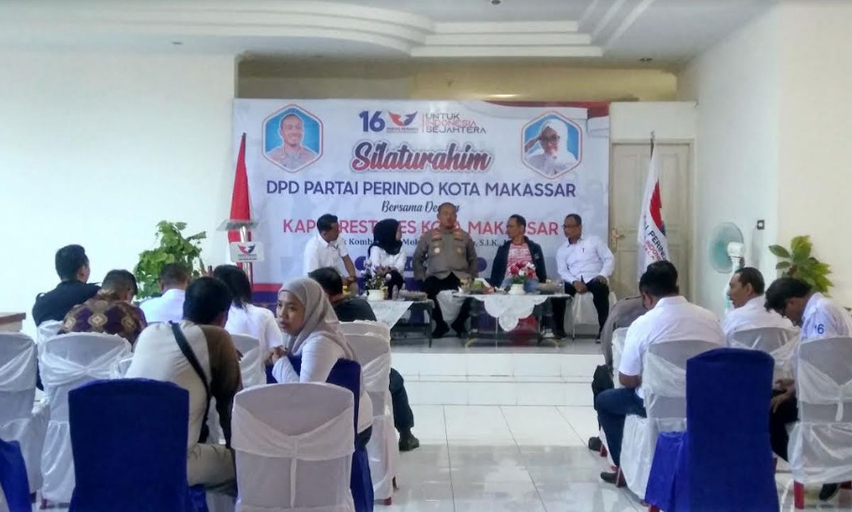 Silaturahmi Pemilu 2024, Kapolrestabes Makassar Puji Sinergitas Partai Perindo Jaga Kondusivitas