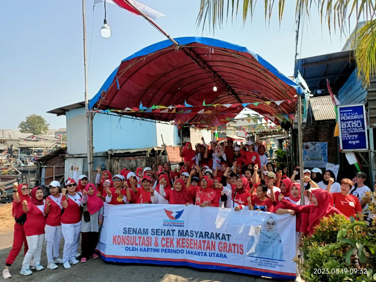 Warga Kampung Baru Cilincing Antusias Ikut Senam Sehat Kartini Perindo