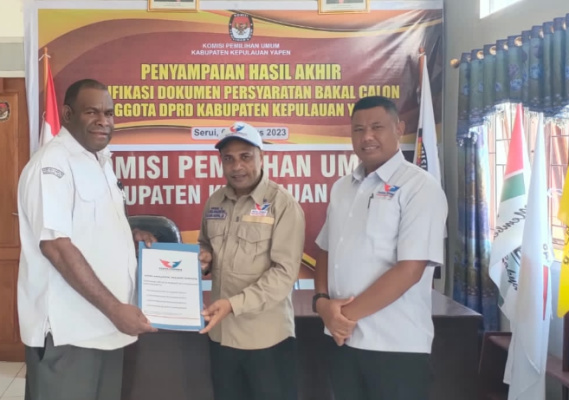 Partai Perindo Kepulauan Yapen Serahkan DCS ke KPU, Target 4 Kursi di Pemilu 2024