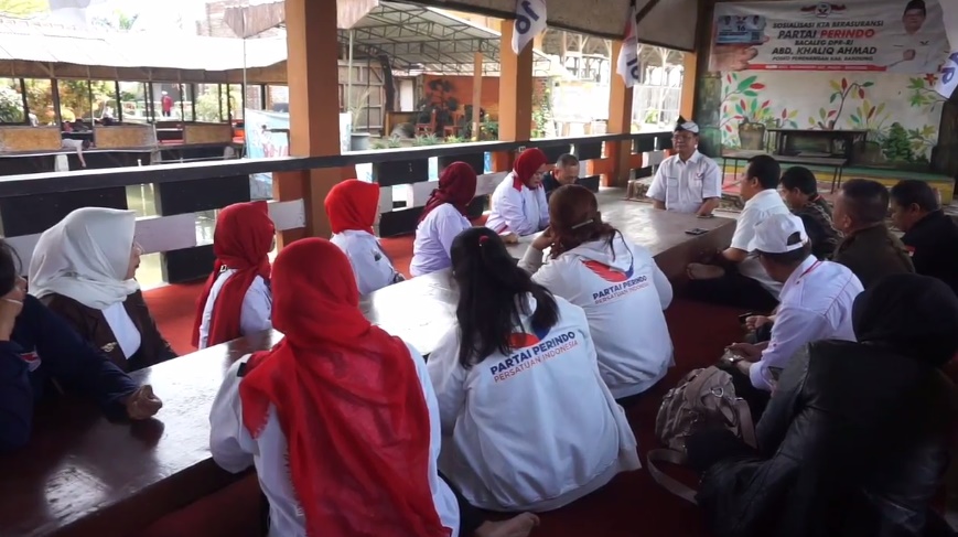 Bacaleg Partai Perindo Abdul Kholiq Ahmad Gencar Sosialisasikan KTA Berasuransi di Bandung