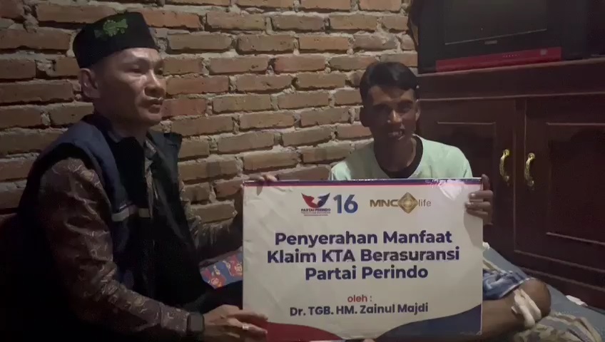 Kecelakaan, Petani di Lombok Timur Dapat Klaim Asuransi KTA Partai Perindo
