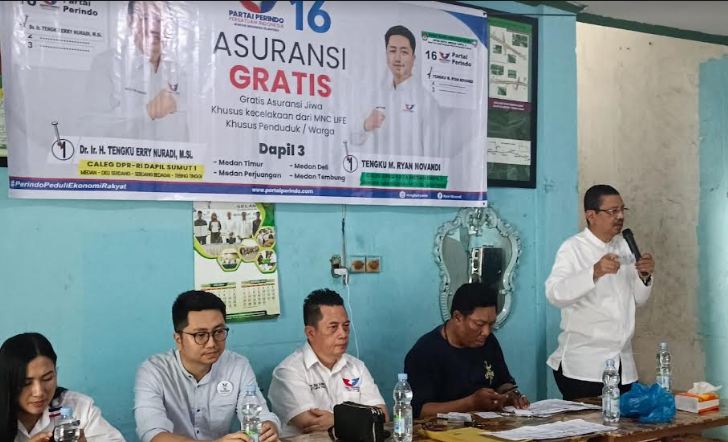 Partai Perindo Bagikan 5.000 KTA Berasuransi ke Penarik Betor di Sumut