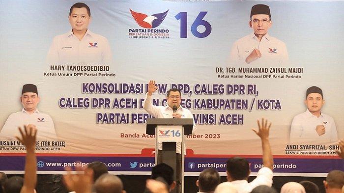 Rapat Konsolidasi Partai Perindo se-Aceh, Hary Tanoe Instruksikan Kader Rebut Suara Double Digit
