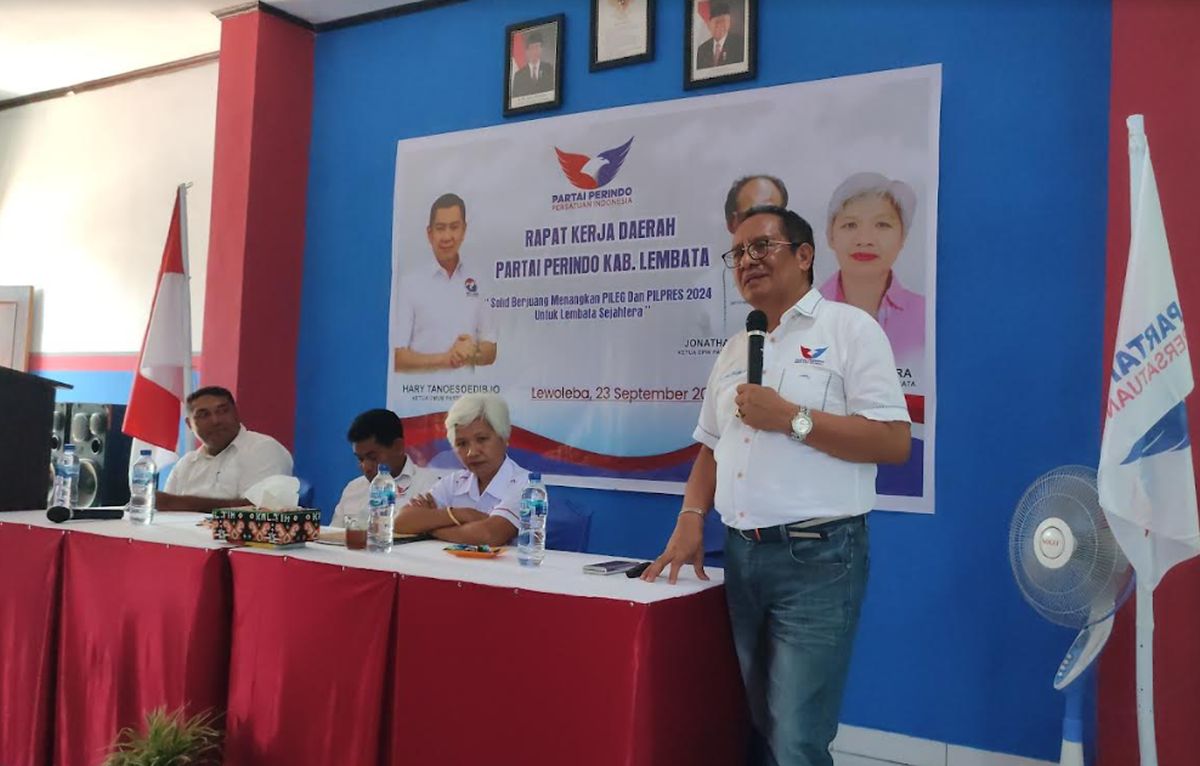 Rakerda di Lembata, Bacaleg Partai Perindo Karolus Karni Lando Bertekad Menangkan Pemilu 2024