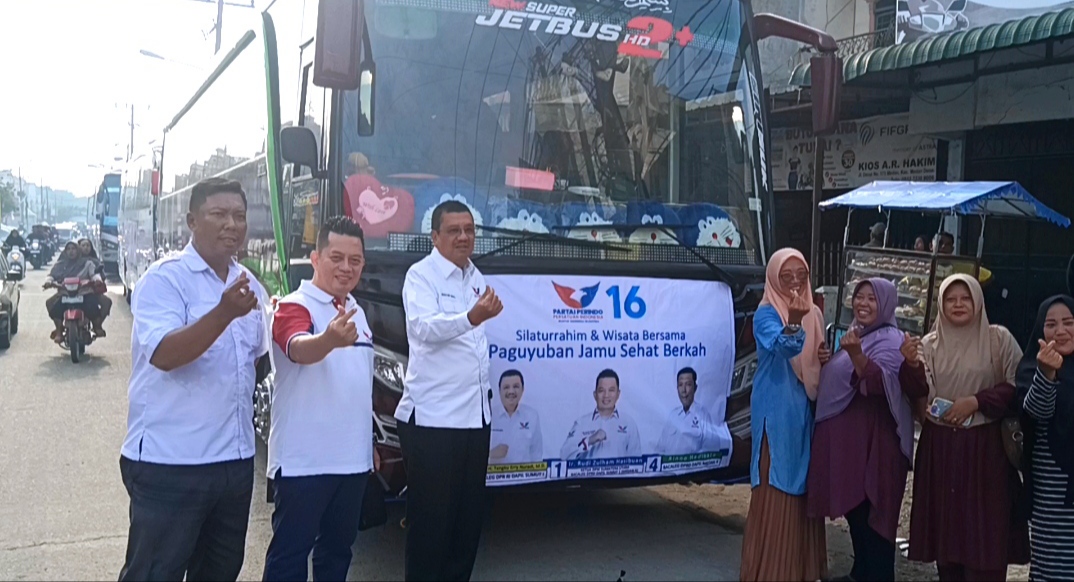 Wisata Bersama Ratusan Penjual Jamu, Bacaleg Partai Perindo: Refreshing Buat Semangat Kerja