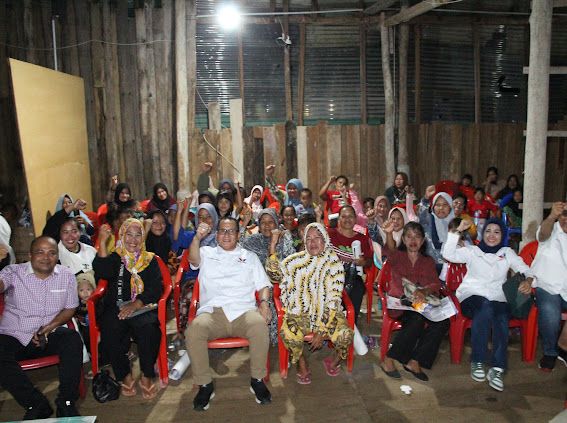Sosialisasi Partai Perindo di  Pulau Halang Rohil, Masyarakat Sambut Antusias Rombongan DPW Riau