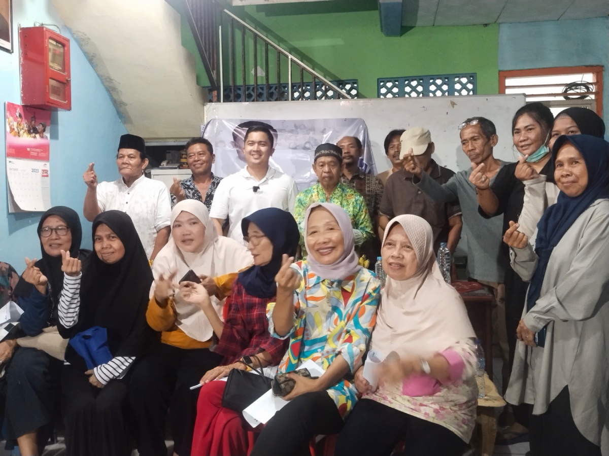 Bacaleg Partai Perindo DKI Diska Resha Putra Silaturahmi ke Warga Manggarai