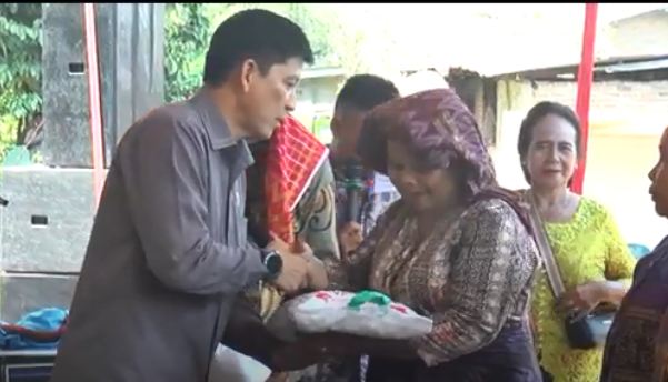 Bacaleg Partai Perindo Silaturahmi dan Bagikan Sembako ke Masyarakat Tangkahan Deliserdang