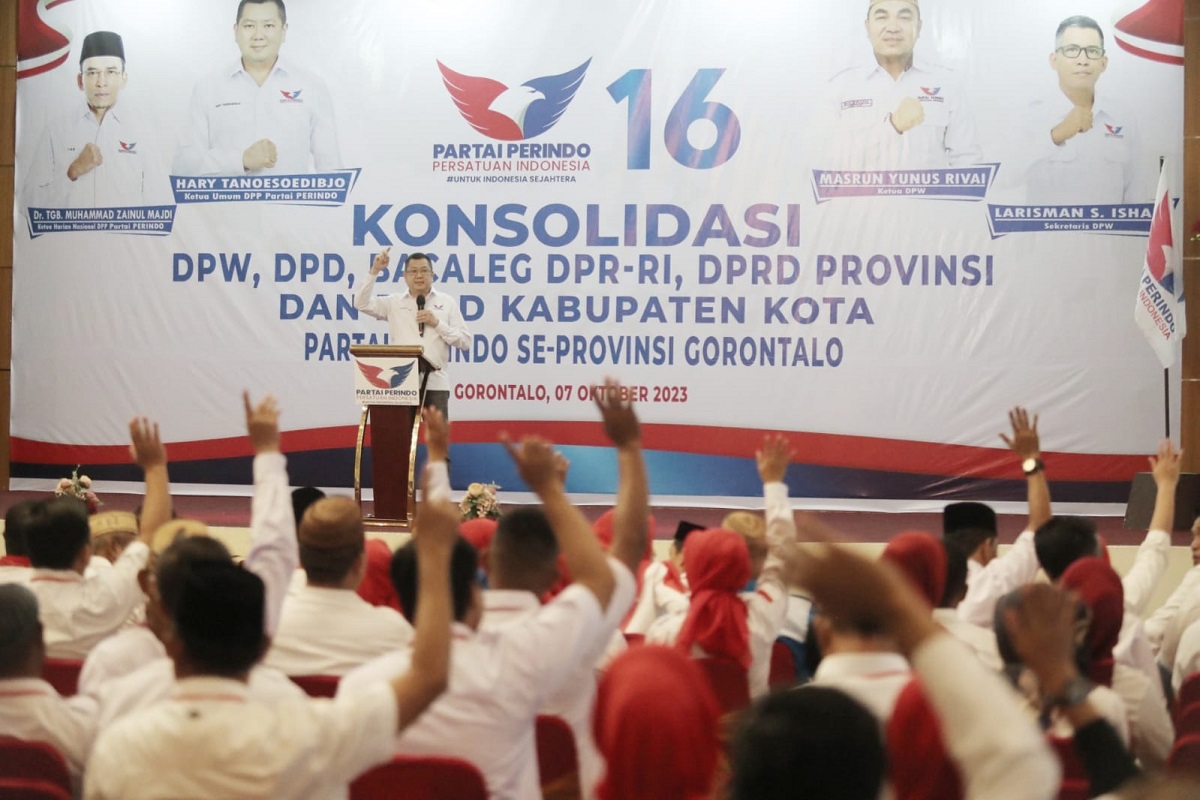 Konsolidasi di Gorontalo, Hary Tanoe Optimistis Partai Perindo Raih Dua Digit Kursi DPR