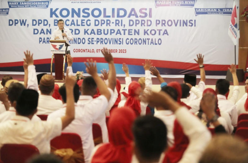 Konsolidasi Partai Perindo se-Gorontalo, Hary Tanoe: Saya Optimistis Dapat Suara Dua Digit di Sini