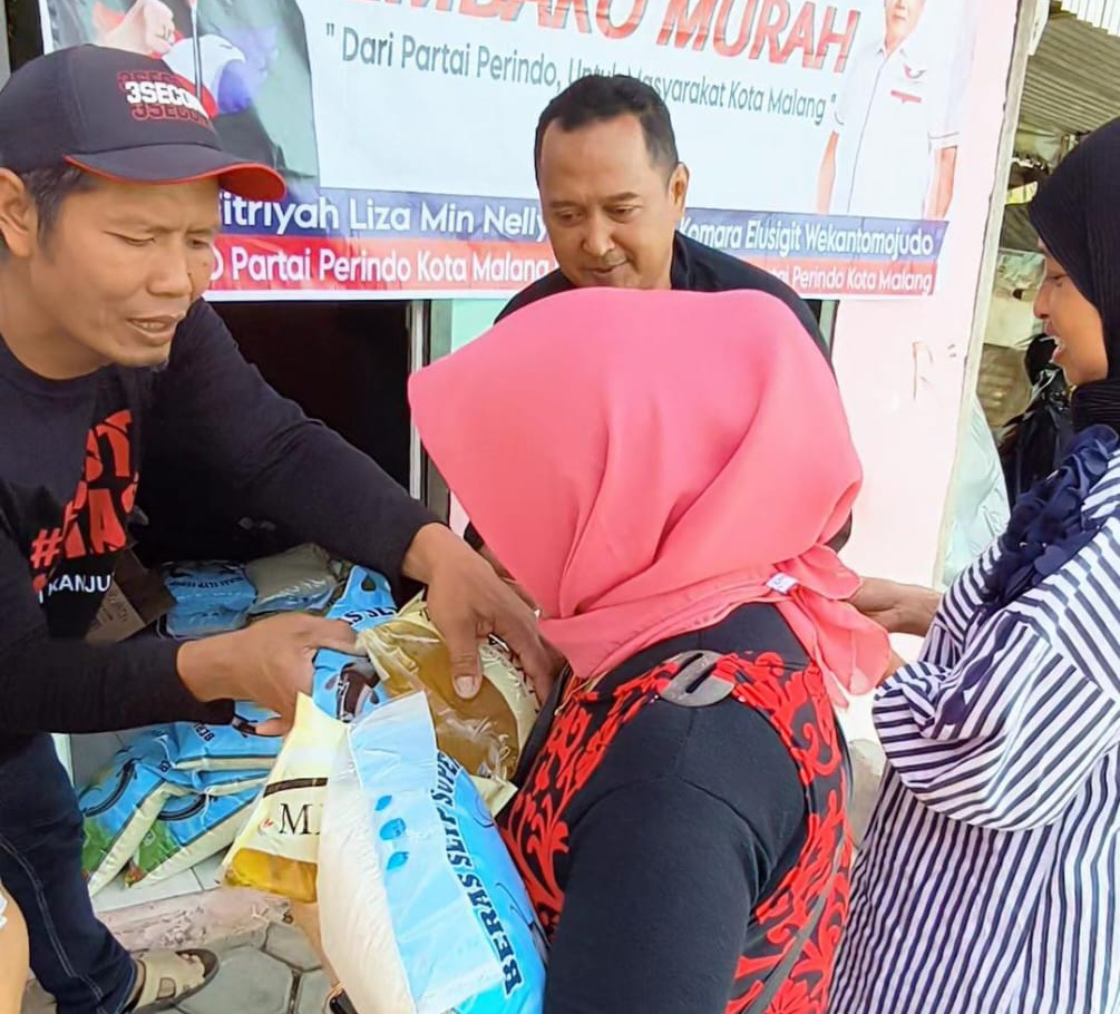 Pasar Sembako Murah Perindo Kota Malang Diserbu Warga, Ludes dalam Waktu Singkat
