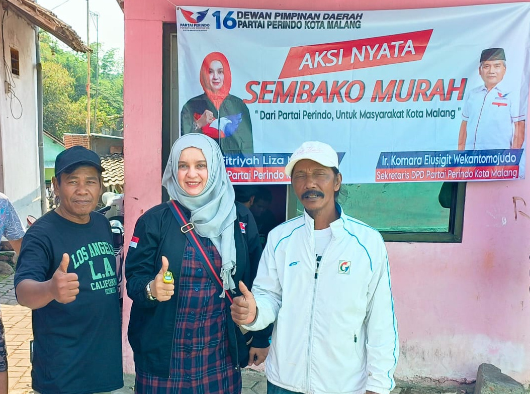Partai Perindo Malang Adakan Pasar Sembako Murah, Warga: Terima Kasih, Cukup Membantu