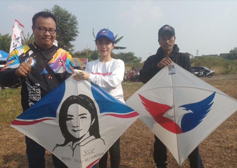 Peringati Sumpah Pemuda, Layang-Layang Berlogo Partai Perindo Beterbangan di Langit Depok