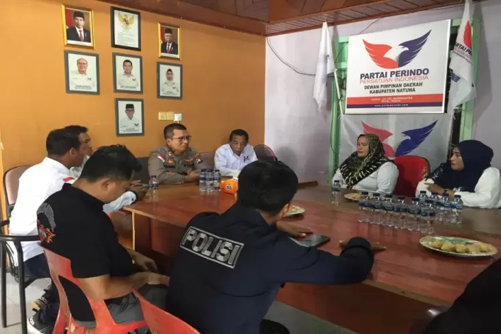 Jaga Kamtibmas Jelang Pemilu 2024, Kapolres Natuna Sambangi Partai Perindo 