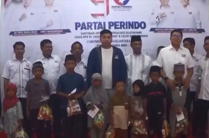 Rayakan HUT ke-9, Partai Perindo Langkat Berbagi Bersama Ratusan Anak Yatim 
