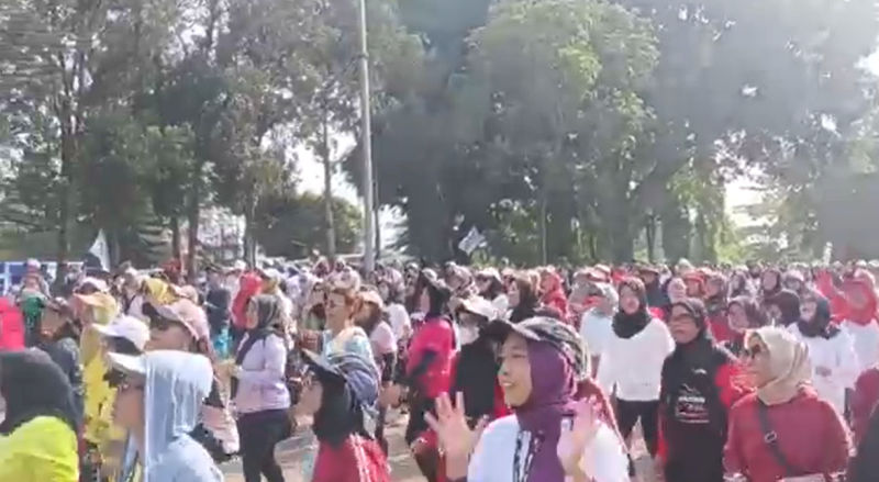 Senam Sehat Bareng Warga Bogor, Bacaleg Partai Perindo: Kita Hadir untuk Masyarakat