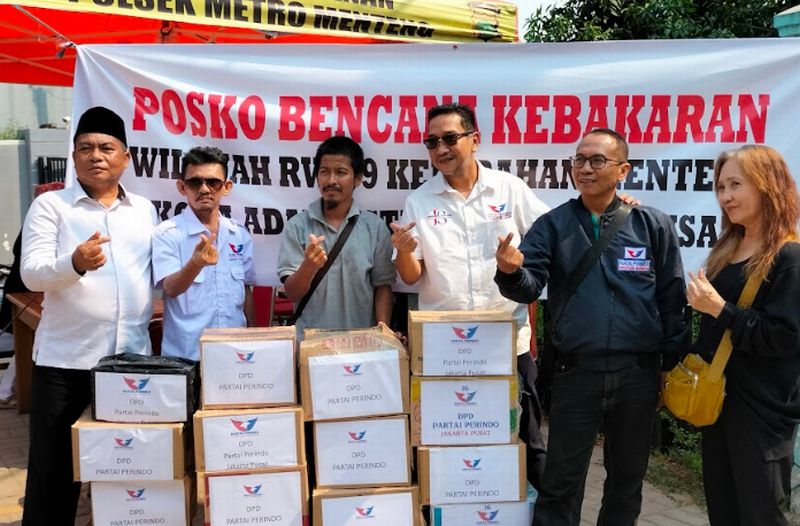 Terima Bantuan, Korban Kebakaran di Menteng Ucapkan Terima Kasih ke Partai Perindo