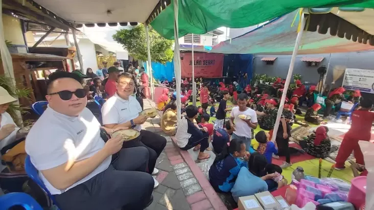 2 Caleg Partai Perindo Berbaur dengan Warga Banyu Urip, Meriahkan Jalan Sehat dan Senam Pagi 