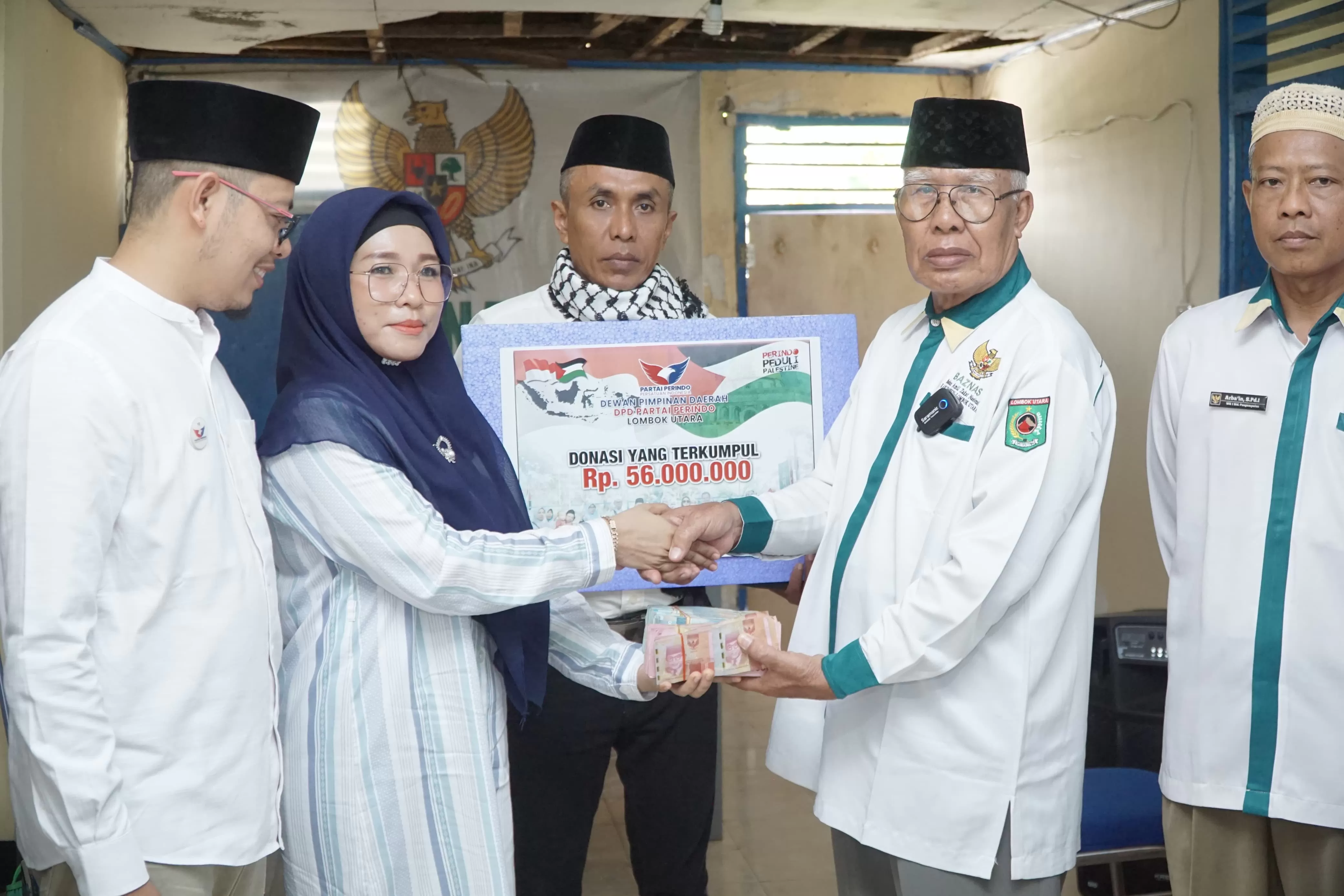 Bantu Palestina, Partai Perindo Kabupaten Lombok Utara Serahkan Hasil Penggalangan Dana