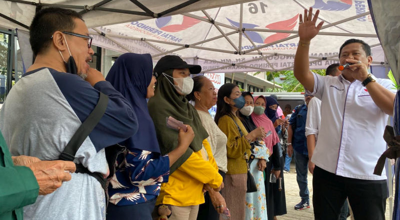 Peduli Masyarakat, Caleg Partai Perindo Berman Nainggolan Gelar Bazar Sembako Murah