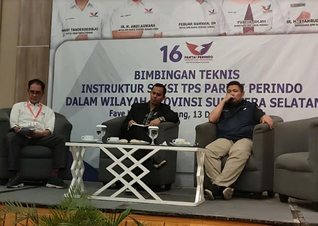 Amankan Suara di TPS, Partai Perindo Sumsel Gelar Bimtek Instruktur Saksi