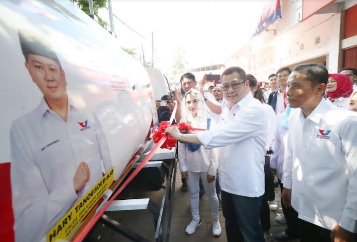 Caleg Partai Perindo Banten Inisiasi Canon Misty Truck untuk Atasi Polusi di Wilayah Tangerang