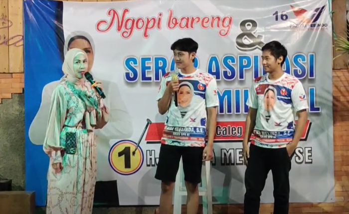 Caleg Partai Perindo Venna Melinda Ngopi Bareng Milenial Kota Kediri, Ajak Anak Muda Melek Politik 