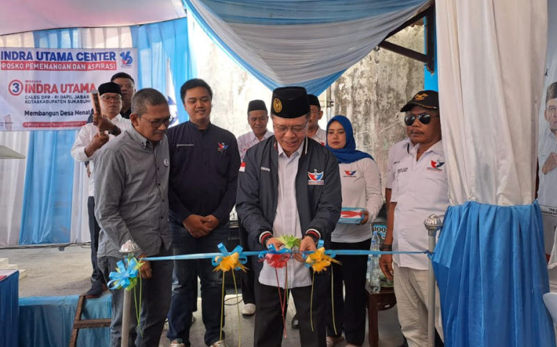 Resmikan Posko Pemenangan, Caleg Partai Perindo Indra Utama Siap Perjuangkan Sukabumi Lebih Baik