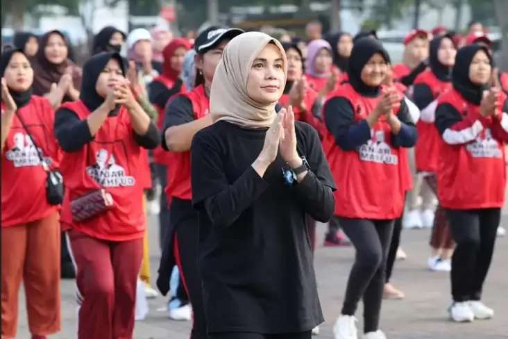 Siti Atikoh Minta Masyarakat Rajin Olahraga demi Kesehatan: Jangan Mager 
