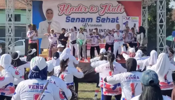 Venna Melinda Sapa Warga Kediri, Kampanyekan Program Unggulan Partai Perindo 