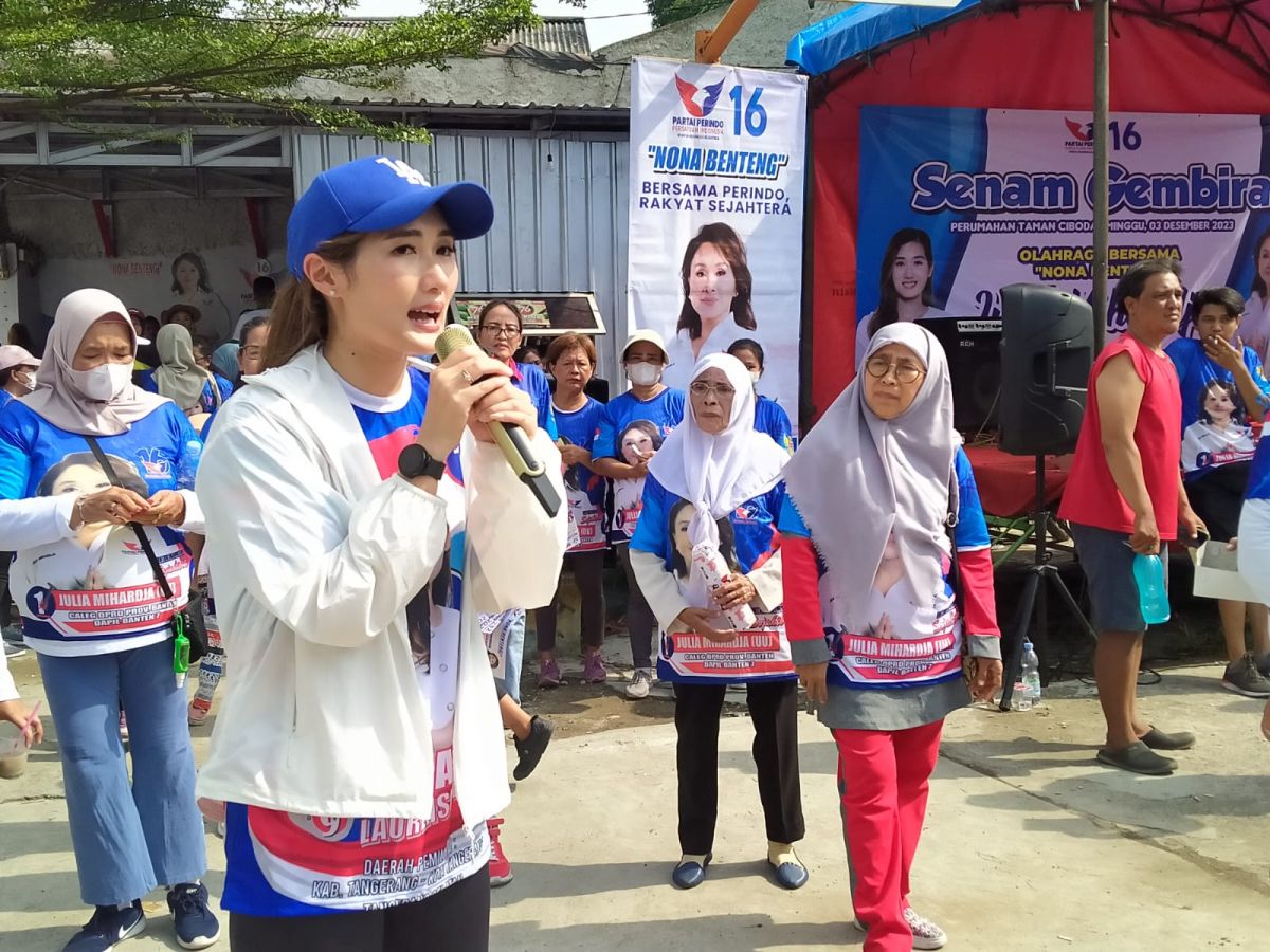 Warga Taman Cibodas Tangerang Senam Bareng Caleg Partai Perindo: Seru Banget