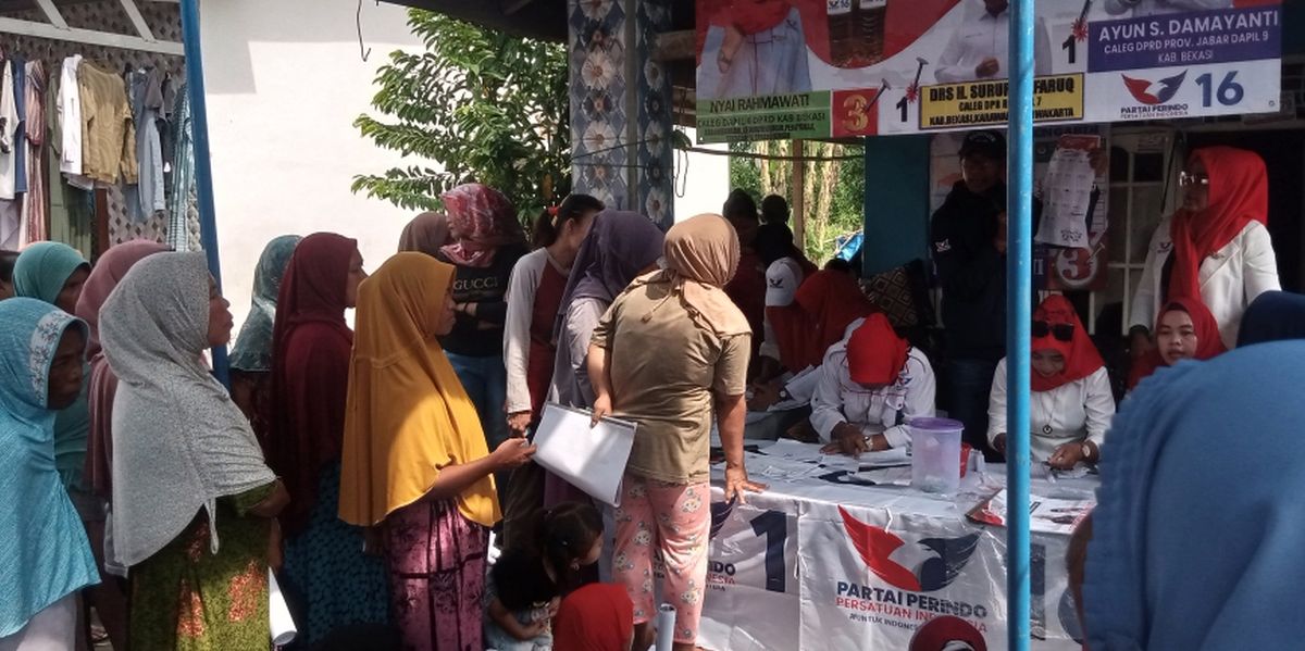 Lagi, 3 Caleg Partai Perindo Gelar Bazar Murah 500 Liter Migor di Bekasi