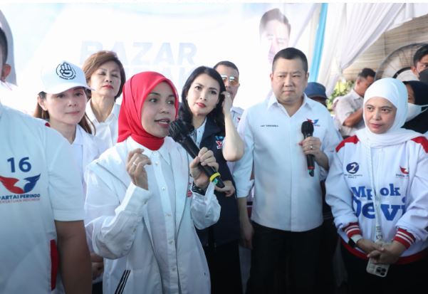 Atikoh Apresiasi Bazar Murah dan Cek Kesehatan Gratis Partai Perindo
