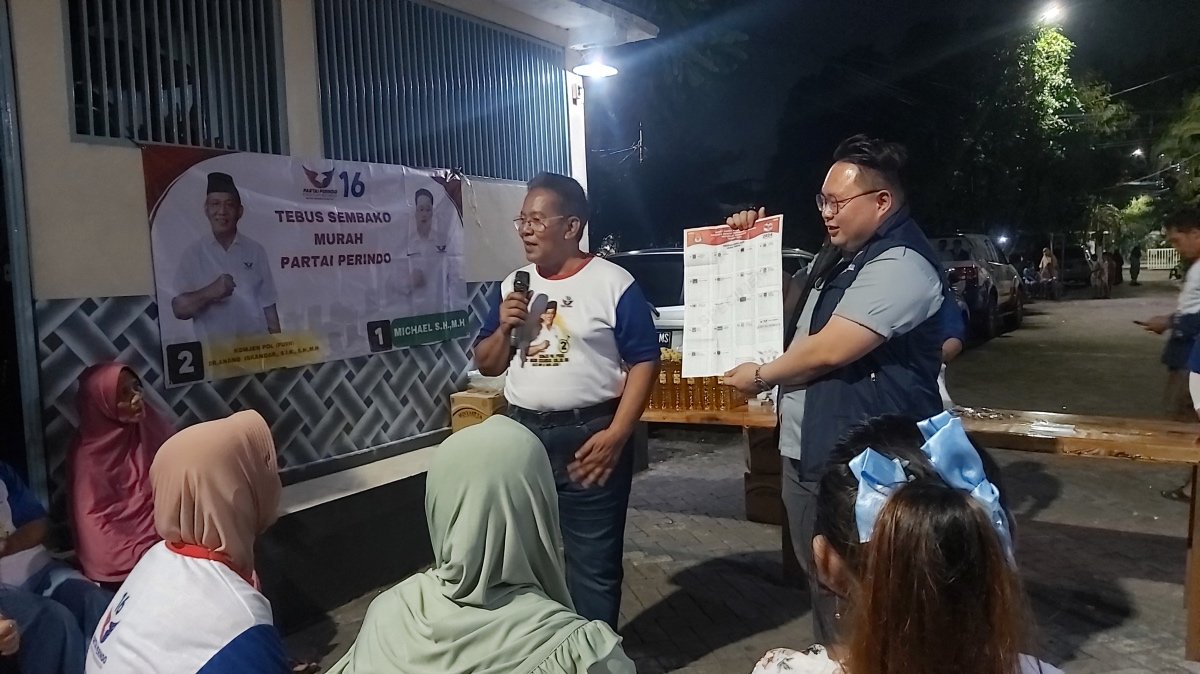 Caleg Partai Perindo Anang Iskandar dan Michael Gelar Edukasi Cara Mencoblos di Pemilu 2024