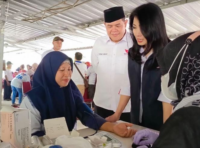 Gelar Cek Kesehatan Gratis dan Bazar Murah, Caleg Partai Perindo Nurhadi: Manfaatnya Terasa Bagi Masyarakat