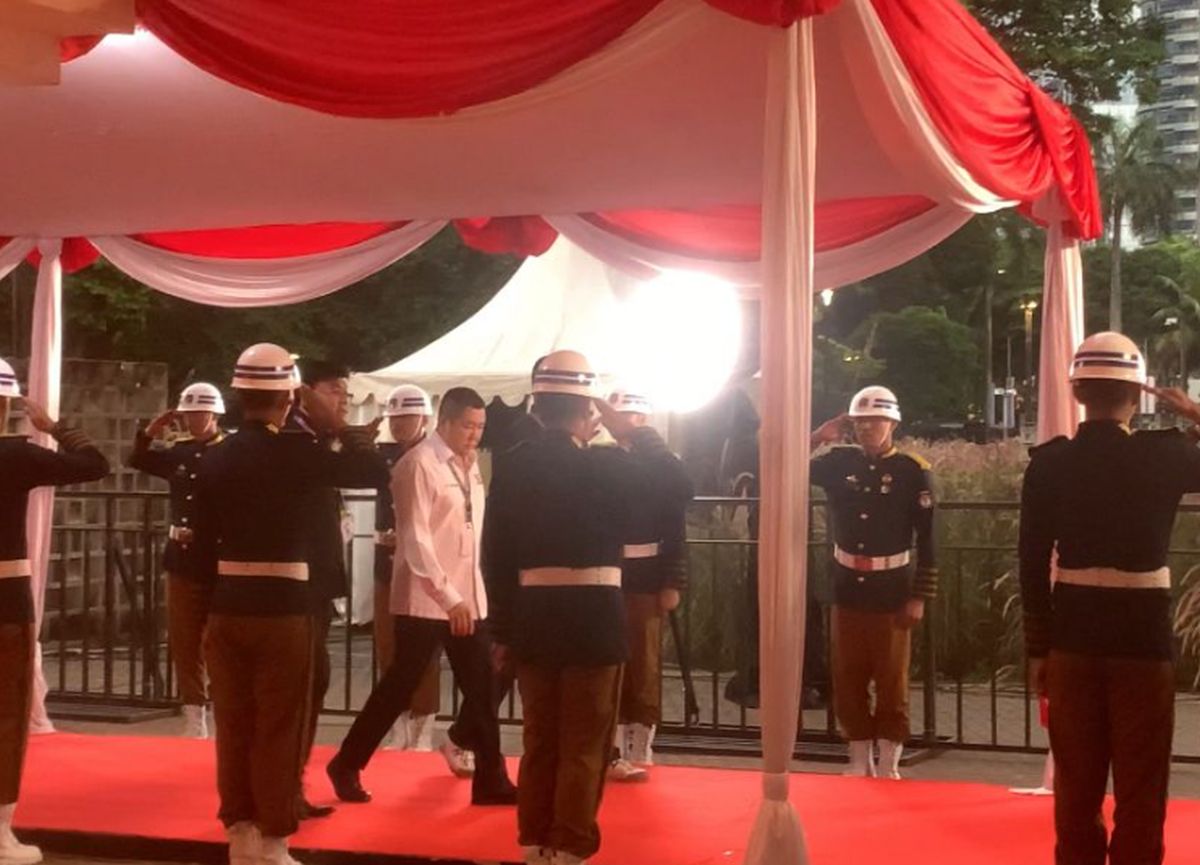 Hadiri Debat Capres, Ketum Partai Perindo Hary Tanoe Tiba di Istora Senayan