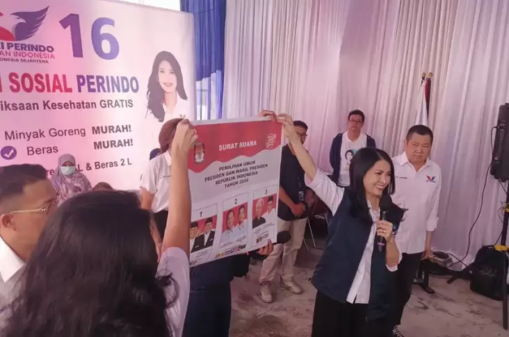 Liliana Tanoesoedibjo Sosialisasikan Ganjar-Mahfud di Pasar Minggu: Nomor 3 Menang! 