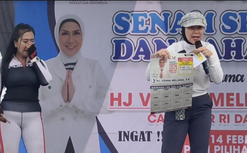 Caleg Partai Perindo Venna Melinda Ajak Warga Kediri Tidak Golput