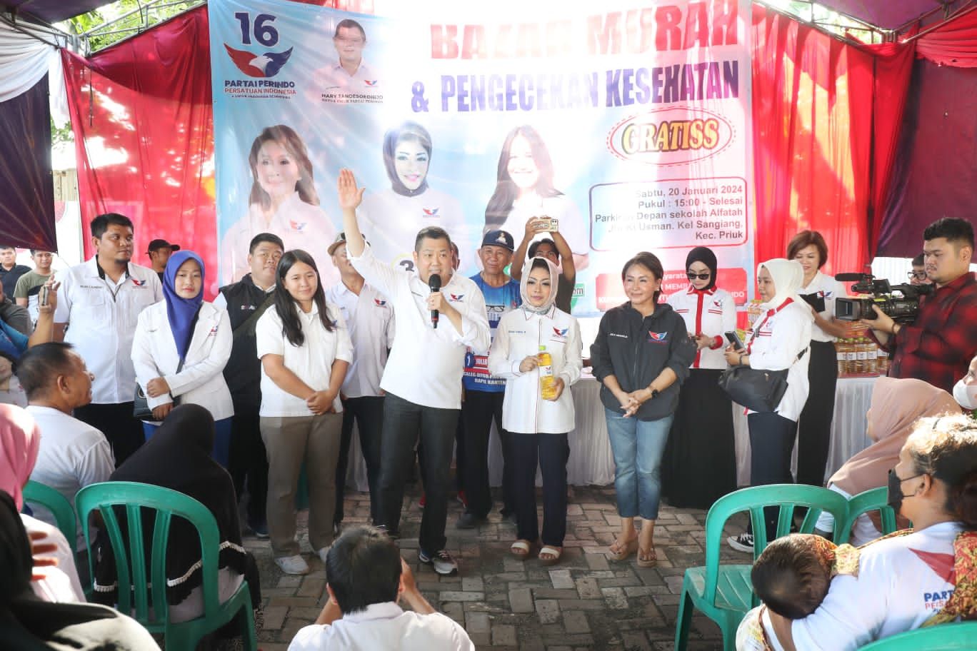Sapa Warga Periuk Tangerang, Hary Tanoesoedibjo Tegaskan Partai Perindo Fokus Pengentasan Kemiskinan