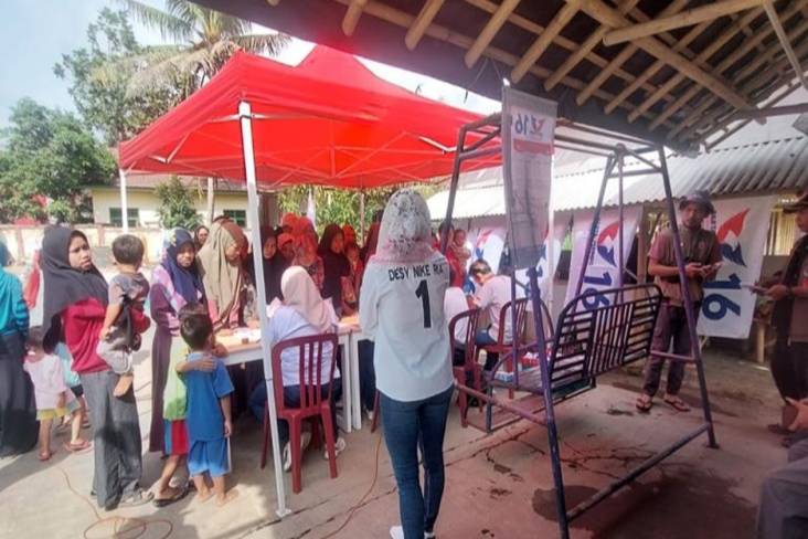 Caleg Partai Perindo Sediakan 1.000 Paket Sembako di Bazar Murah Cisoka Tangerang 