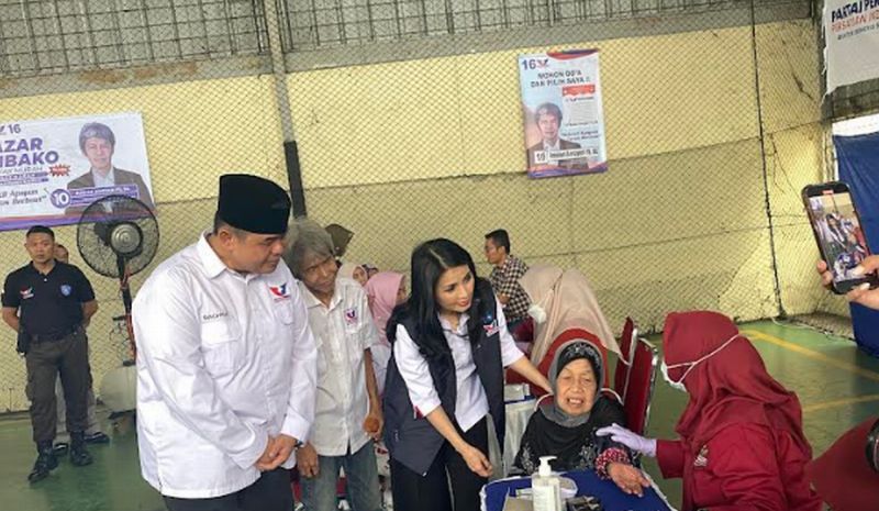 Seribu Warga Hadiri Bazar Murah dan Pemeriksaan Kesehatan Gratis Perindo di Pondok Pinang
