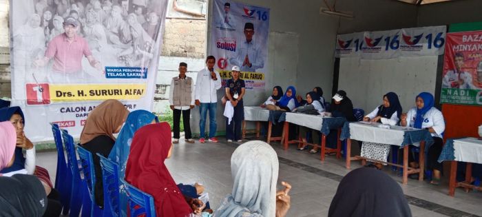 Tiga Caleg Partai Perindo Kunjungi Warga Cikarang Barat untuk Gelar Bazar Minyak Goreng Murah